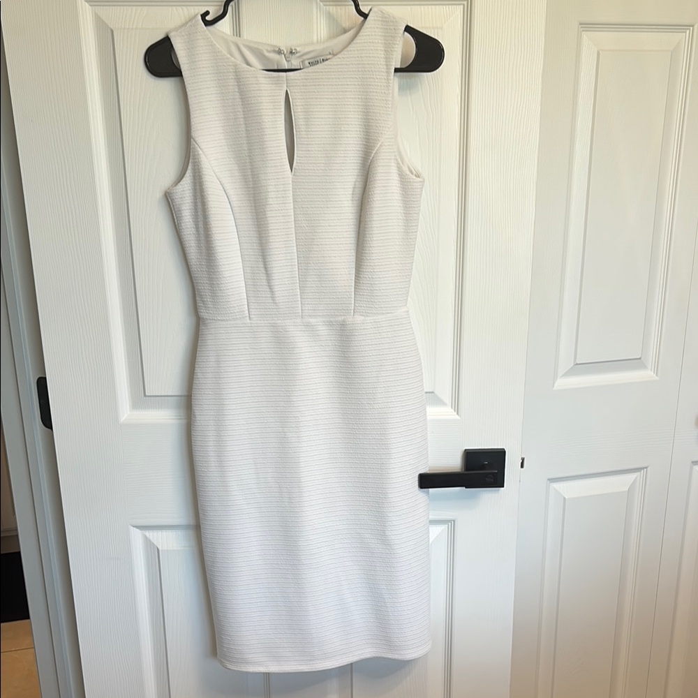 White House Black Market White Sheath Midi Dress